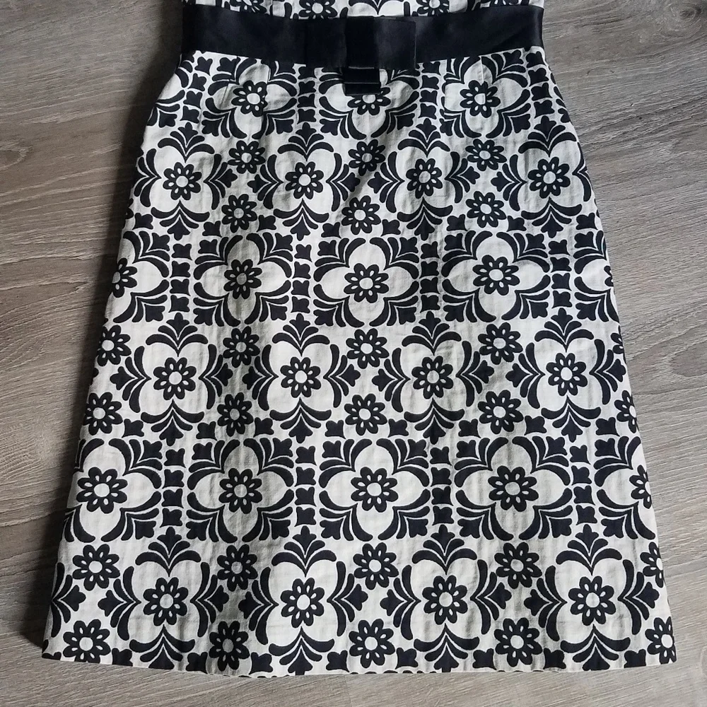 Lilly Pulitzer Black Paisley Strapless Dress Sz 6 - Picture 3 of 7